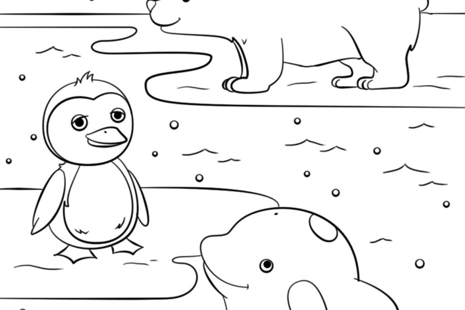 Winter Animals Coloring Pages For Kids