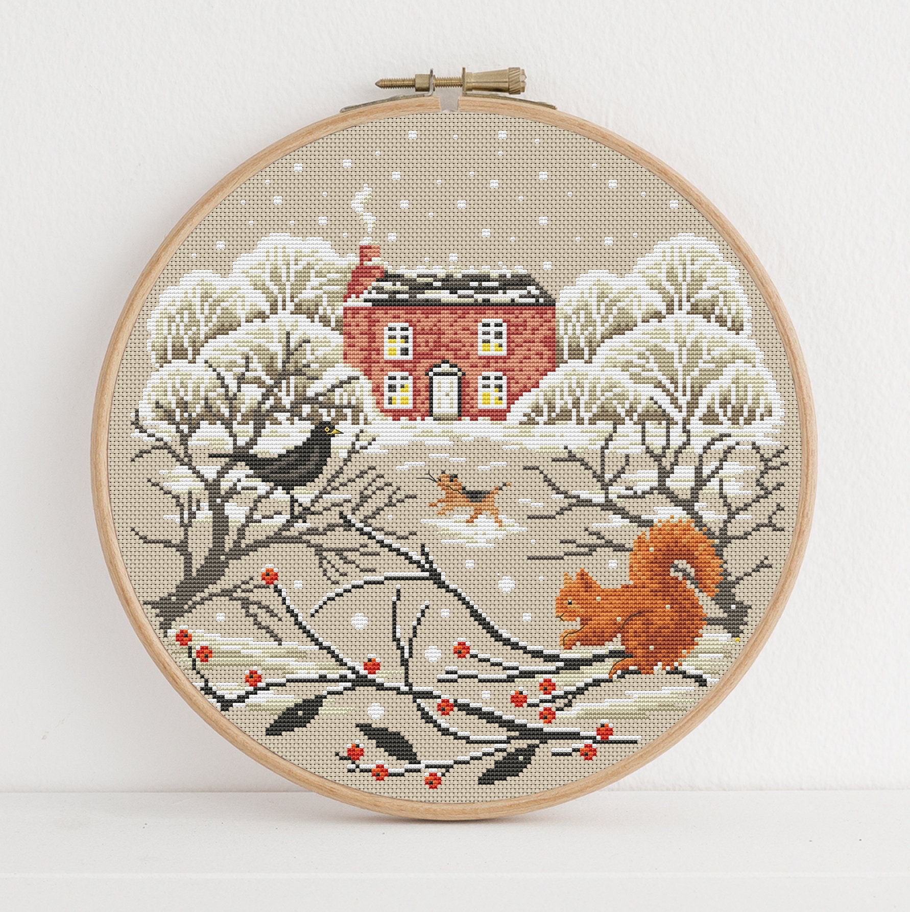 Winter Cottage Cross Stitch Pattern By Lucie Heaton PDF Counted 