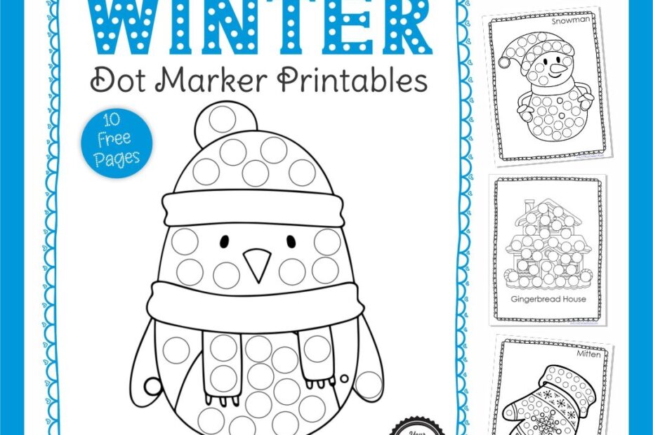 Winter Dot Art Free Printable Packet Your Therapy Source