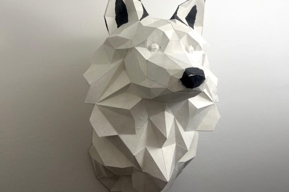 Wolf Papercraft Sculpture Printable 3D Puzzle Papercraft Pdf