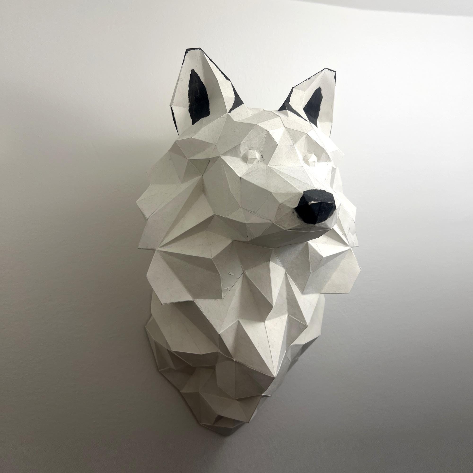 Wolf Papercraft Sculpture Printable 3D Puzzle Papercraft Pdf 