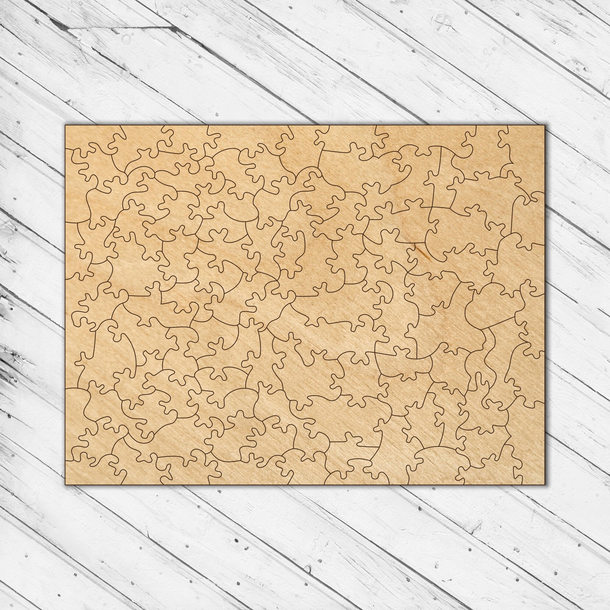 Wooden Victorian Irreguler Puzzle Jigsaw Laser Cut Dxf Glowforge 