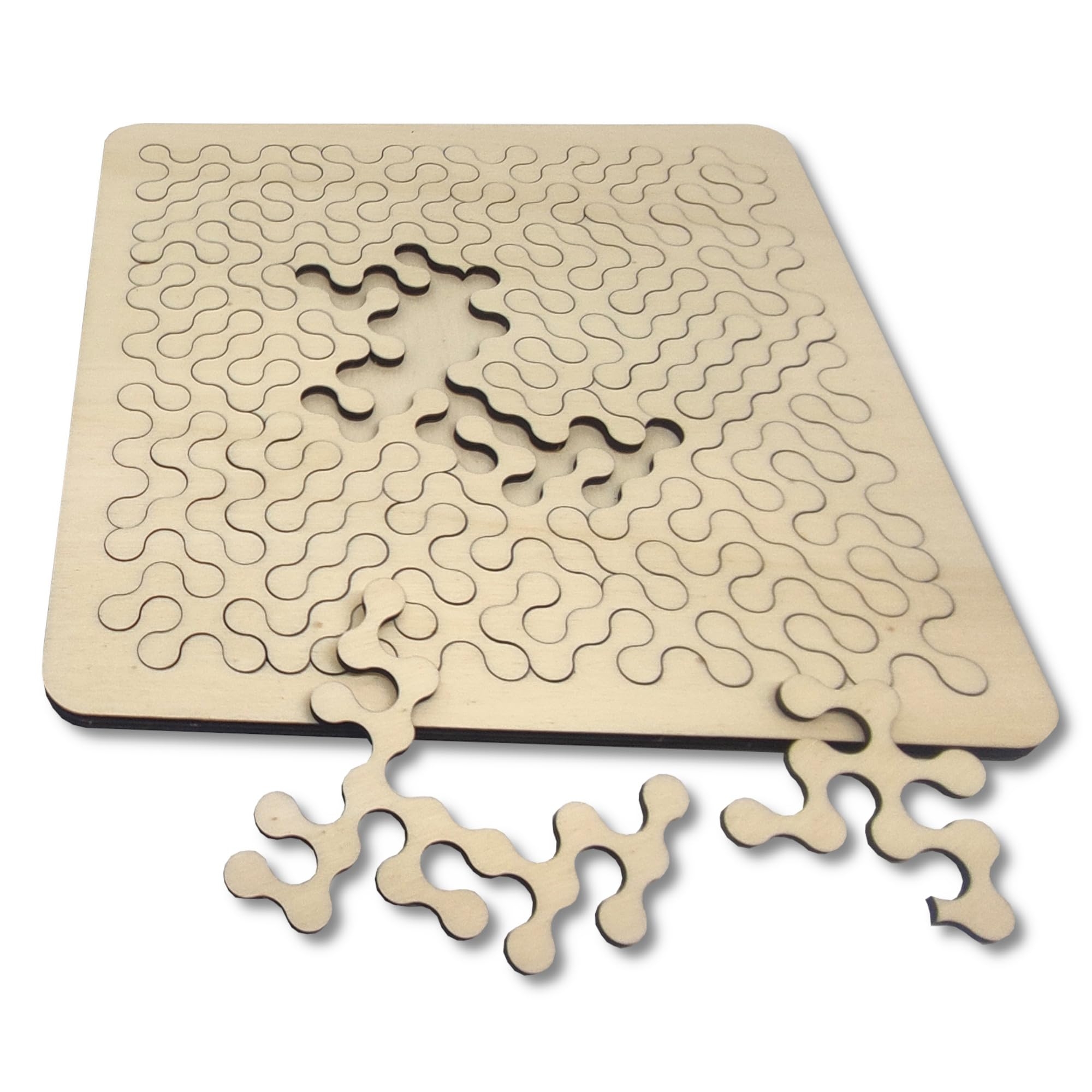 Wooodz Wooden Fractal Jigsaw Puzzle 18 Cm Made In France 22 Pieces Amazon co uk Outlet