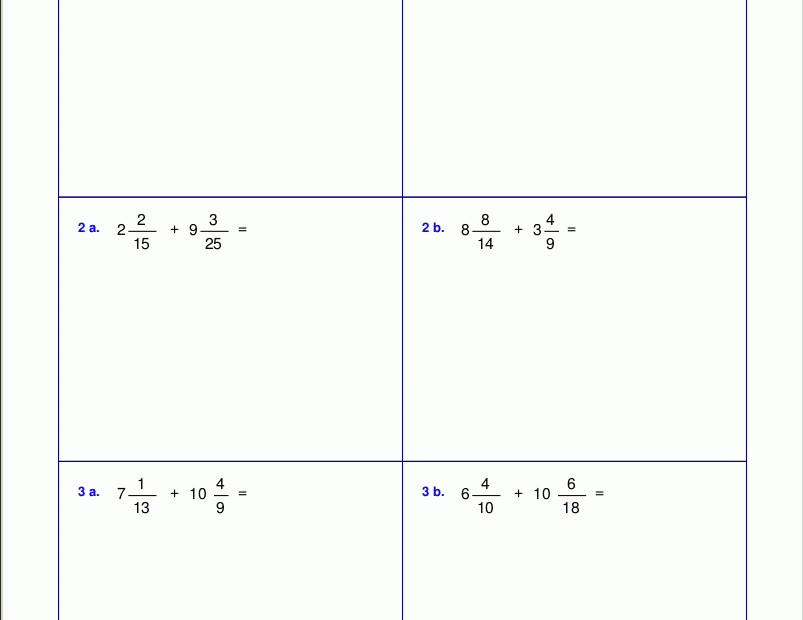 Worksheets For Fraction Addition Worksheets Library