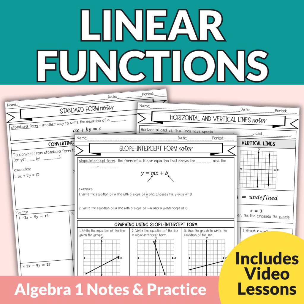 graphing linear functions worksheet