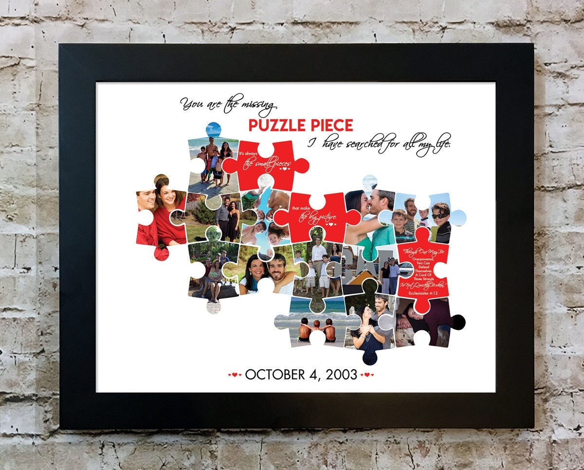 You Are The Missing Puzzle Piece Photo Collage DIGITAL FILE ONLY Artwork Custom Puzzle Photo Collage Artwork Custom Photo Collage Artwork