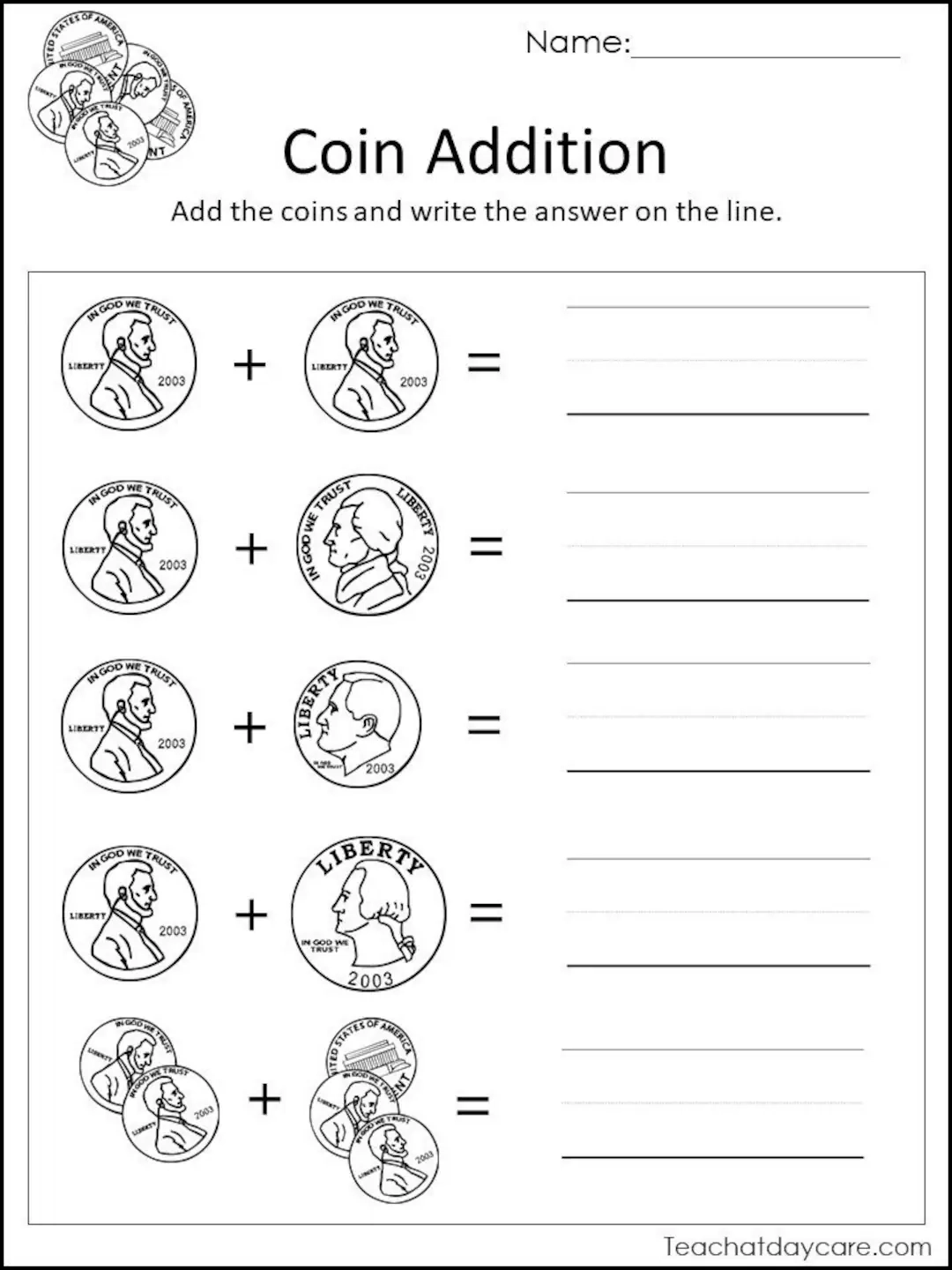 money worksheets for kids