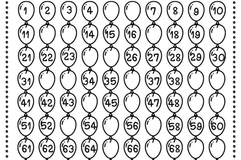Free Count To 100 Worksheets Teach Prints
