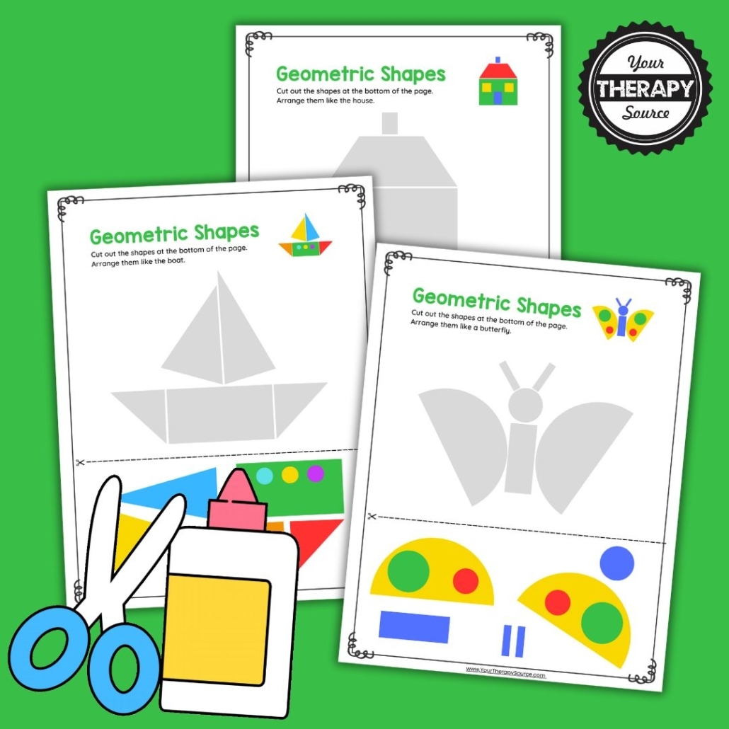 Free Cut And Paste Shape Worksheets Your Therapy Source Free Cut And Paste Shape Worksheets Your Therapy Source