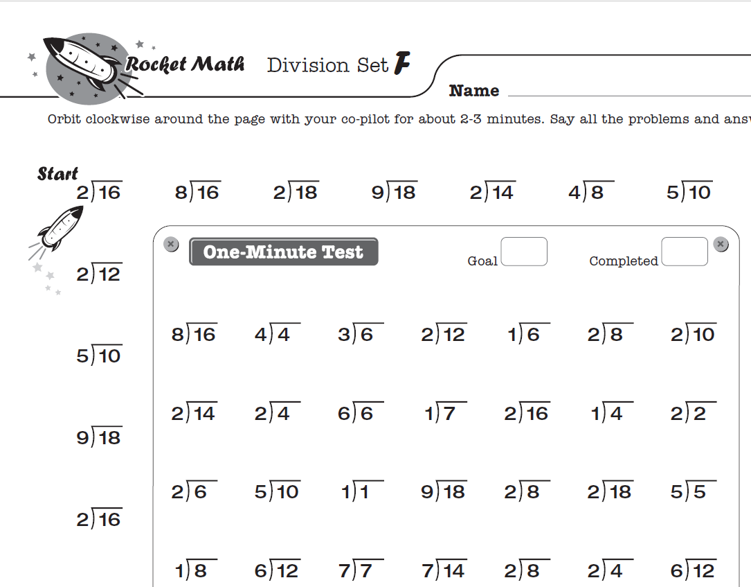 rocket math multiplication set g