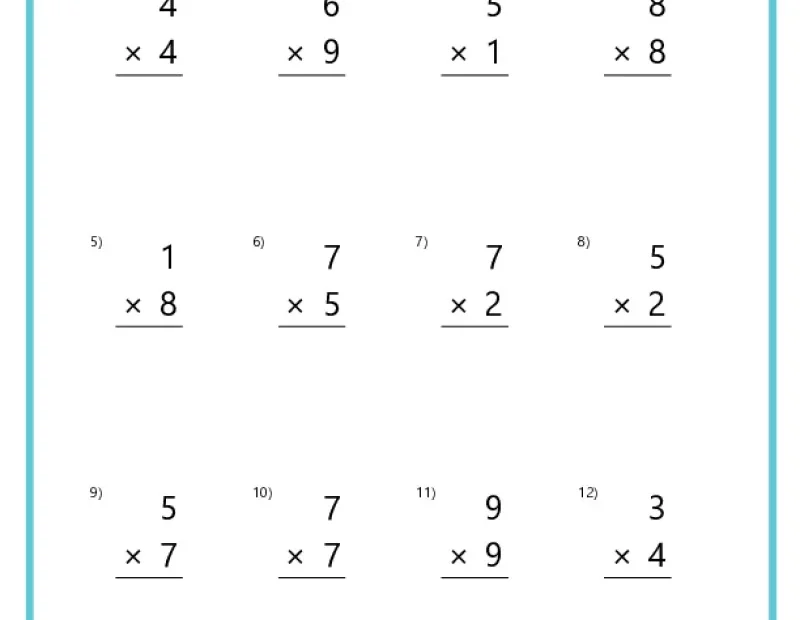 Multiplication Worksheets K12 Math Worksheets