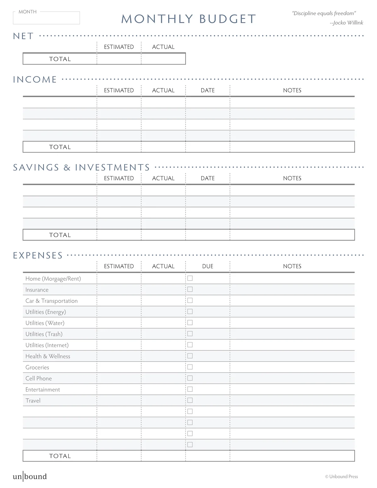 Personal Budget Worksheet Printable Personal Budget Worksheet Printable